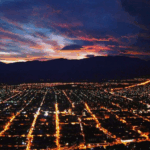 teleférico de noche